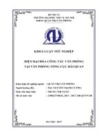 Hiện đại hóa công tác văn phòng tại văn phòng tổng cục hải quan 