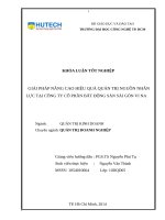 Giải pháp nâng cao hiệu quả quản trị nguồn nhân lực tại công ty cổ phần bất động sản sài gòn vi na​ 