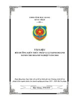 Tài liệu bồi dưỡng kiến thức pháp luật kinh doanh dành cho doanh nghiệp