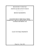Giải pháp hoàn thiện hoạt động marketing cho sản phẩm sơn tại công ty cổ phần sơn đồng nai 