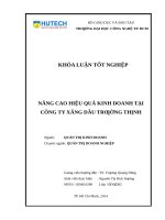 Nâng cao hiệu quả kinh doanh tại công ty xăng dầu trường thịnh​ 