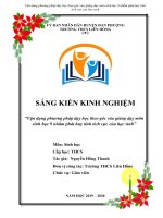 SÁNG KIẾN KINH NGHIỆM“Vận dụng phương pháp dạy học theo góc vào giảng dạy mônsinh học 9 nhằm phát huy tính tích cực của học sinh”