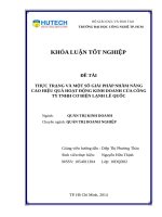 Thực trạng và một số giải pháp nhằm nâng cao hiệu quả hoạt động kinh doanh của công ty tnhh cơ điện lạnh lê quốc​ 