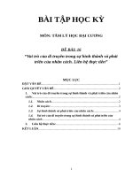 BÀI TẬP HỌC KỲ MÔN TÂM LÝ HỌC ĐẠI CƯƠNG