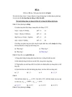 Đáp án đề thi cuối kì (hóa đại cương 2)  đề 6  