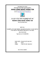 ĐỀ TÀI :NGHIÊN CỨU HỆ THỐNG SEARCH ENGINE VÀ XÂY DỰNGỨNG DỤNG TÌM KIẾM NỘI DUNG TÀI LIỆU