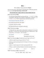 Đáp án đề thi cuối kì (hóa đại cương 2)  đề 7  