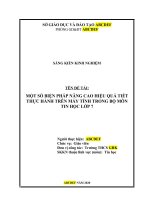 SKKN một số biện pháp nâng cao hiệu quả tiết thực hành trên máy tính trong môn tin học lớp 7 