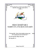 Tên sáng kiến: Một số kinh nghiệm áp dụng công nghệ thông tin vào giảng dạy môn Âm Nhạc