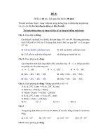 Đáp án đề thi cuối kì (hóa đại cương 2)  đề 8