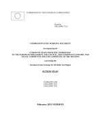 COMMUNICATION FROM THE COMMISSION TO THE EUROPEAN PARLIAMENT, THE COUNCIL, THE EUROPEAN ECONOMIC ANDSOCIAL COMMITTEE AND THE COMMITTEE OF THE REGIONS