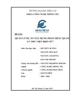 QUẢN LÝ DỰ ÁN XÂY DỰNG PHẦN MỀM “QUẢN LÝ THƯ VIỆN ĐIỆN TỬ”