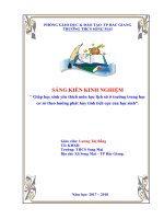 SÁNG KIẾN KINH NGHIỆM “ Giúp học sinh yêu thích môn học lịch sử ở trường trung học cơ sở theo hướng phát huy tính tích cực của học sinh”