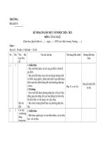 KẾ HOẠCH DẠY HỌC CÔNG NGHỆ 6 THEO CÔNG VĂN MỚI