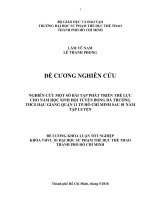 NGHIÊN CỨU MỘT SỐ BÀI TẬP PHÁT TRIỂN THỂ LỰC CHO NAM HỌC SINH ĐỘI TUYỂN BÓNG ĐÁ TRƯỜNG THCS HẬU GIANG QUẬN 11 TP.HỒ CHÍ MINH SAU 01 NĂM TẬP LUYỆN