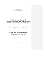 Tổ chức các hoạt động học tập theo định hướng phát triển năng lực tự học trong dạy học sinh học 6, trung học cơ sở 