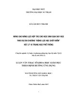 Nâng cao năng lực hợp tác cho học sinh qua dạy học theo dự án chương “động lực học chất điểm” vật lý 10 trung học phổ thông 