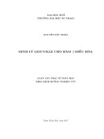 Định lí liouville cho hàm f  điều hòa 