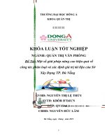 Đề Tài: Một số giải pháp nâng cao hiệu quả về công tác phân loại và xác định giá trị tài liệu của Sở Xây Dựng TP. Đà Nẵng