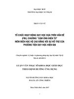 Tổ chức hoạt động dạy học dựa trên vấn đề (PBL) chương “cảm ứng điện từ” môn điện học hệ cao đẳng với sự hỗ trợ của phương tiện dạy học hiện đại 