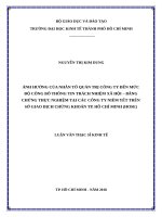 Ảnh hưởng của nhân tố quản trị công ty đến mức độ công bố thông tin trách nhiệm xã hội – bằng chứng thực nghiệm tại các công ty niêm yết trên sở gi 