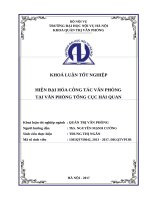 Hiện đại hóa công tác văn phòng tại văn phòng tổng cục hải quan 