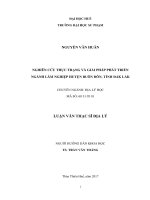 Nghiên cứu thực trạng và giải pháp phát triển ngành lâm nghiệp huyện buôn đôn, tỉnh đắk lắk 