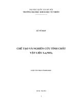 Chế tạo và nghiên cứu tính chất vật liệu la2nio4 