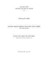 Frame trong không gian hữu hạn chiều và ứng dụng 