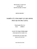 Nghiên cứu tổng hợp vật liệu spinel phát quang pha tạp eu 