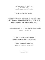 Nghiên cứu các tính chất phi cổ điển của trạng thái thêm hai và bớt một photon lên hai mode kết hợp 