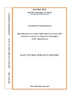 Biện pháp quản lý phát triển đội ngũ giảng viên trường cao đẳng sư phạm savannakhet, nước cộng hòa dân chủ nhân dân lào 