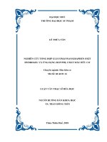 Nghiên cứu tổng hợp glucomannan graphen oxit hydrogel và ứng dụng hấp phụ chất màu hữu cơ 