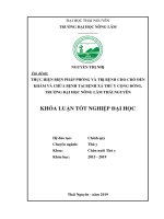 Thực Hiện Biện Pháp Phòng Và Trị Bệnh Cho Chó Đến Khám Và Chữa Bệnh Tại Bệnh Xá Thú Y Cộng Đồng, Trường Đại Học Nông Lâm Thái Nguyên