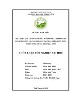 Thực Hiện Quy Trình Chăm Sóc, Nuôi Dưỡng Và Phòng Trị Bệnh Trên Đàn Lợn Nái Sinh Sản Tại Trại Nhâm Xuân Tiến, Huyện Đông Hưng, Tỉnh Thái Bình​