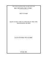 Quyền Tự Do Cư Trú Của Công Dân Từ Thực Tiễn Thành Phố Hồ Chí Minh