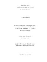 Tính ổn định nghiệm của phương trình vi phân ngẫu nhiên 