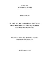 Tổ chức dạy học tích hợp liên môn chủ đề “mắt” trong lĩnh vực khoa học tự nhiên bậc trung học phổ thông 