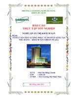 Nâng cao chất lượng phục vụ buffet sáng tại nhà hàng khách sạn green plaza 