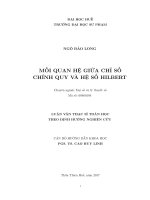 Mối quan hệ giữa chỉ số chính quy và hệ số hilbert 