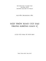 Mặt tròn xoay cực đại trong không gian lorentz   minkowski 