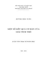 Một số kết quả cơ bản của giải tích thô 