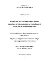 Xây dựng và tổ chức dạy học tích hợp chủ đề “nước” theo hướng phát triển năng lực giải quyết vấn đề thực tiễn của học sinh lớp 10 trung học phổ thông 