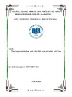 THỊ TRƯỜNG TIỀN TỆ VÀ VỐN