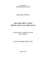 Thế giới biểu tượng trong lĩnh nam chích quái 