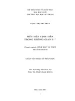 Siêu mặt tịnh tiến trong không gian rn+1 