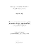 Tổ chức và hoạt động của chính quyền phường từ thực tiễn quận Phú Nhuận, Thành phố Hồ Chí Minh