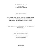 Bồi dưỡng năng lực tự học cho học sinh trong dạy học “nhiệt học” vật lý 10 trung học phổ thông với sự hỗ trợ của máy vi tính 