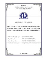 Thực trạng và giải pháp nâng cao hiệu quả của công tác soạn thảo và ban hành văn bản hành chính tại bộ lao động   thương binh và xã hội 