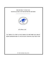 Tác động của cho vay bất động sản đến hiệu quả hoạt động kinh doanh của ngân hàng thương mại việt nam  luận văn thạc sĩ